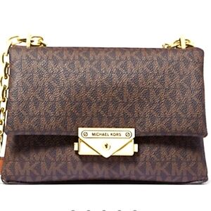 Michael Kors Brown Cece Small Logo Shoulder Bag NWT